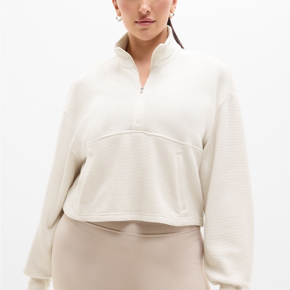 Athleta Other - Athleta Tranquil Waffle 1/2 Zip Swaetshirt